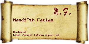 Masáth Fatima névjegykártya